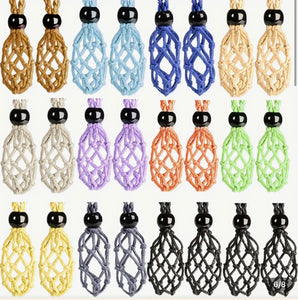 necklace Macramé crystal necklace