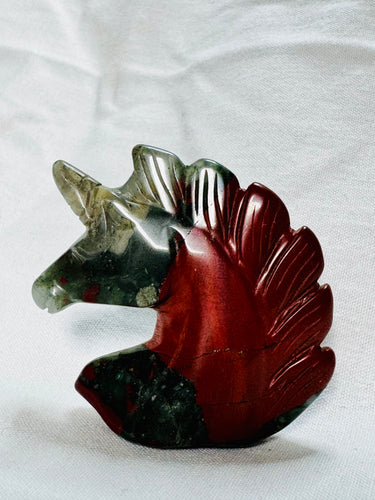 Bloodstone | Unicorn Carving